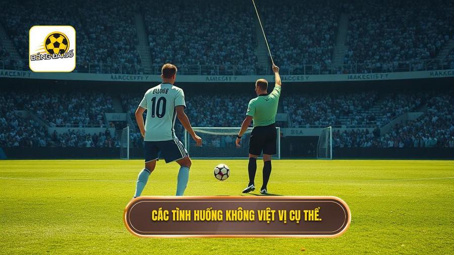 Các trường hợp cụ thể: Thế nào là đứng dưới hàng phòng ngự nhưng không việt vị?