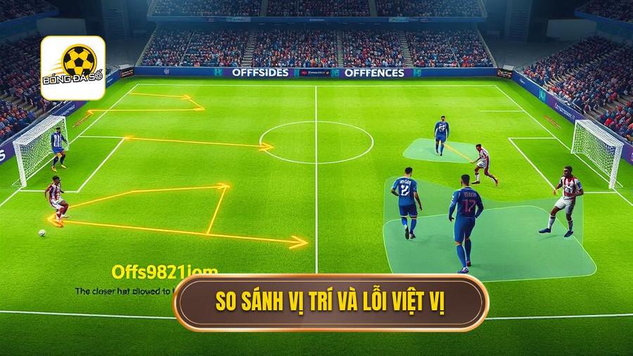 Bảng so sánh giữa Vị trí việt vị và Lỗi việt vị